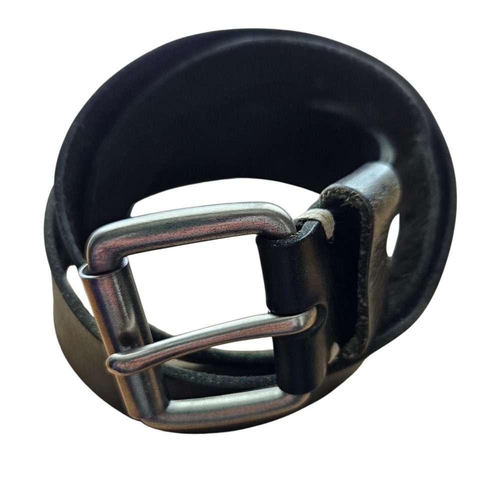 American Eagle Wide Black Genuine Leather Work Belt - Men's Size 34